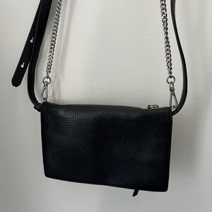 All Saints black cardholder cross body purse